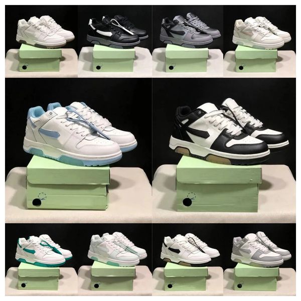 2024 Новые Top Trainers Out Off Office Low Tops Casual Shoes Black White Blue Leather Designer Platform Luxury for Offs Мужчины Женщины.