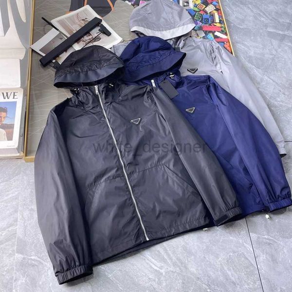 Herrenjacken Designermäntel Kapuzejacke für Männer 2024 Neue High-End-Trendy Casual Thin Dünnfarbs Schlankes Fit Jacke Oberbekleidung