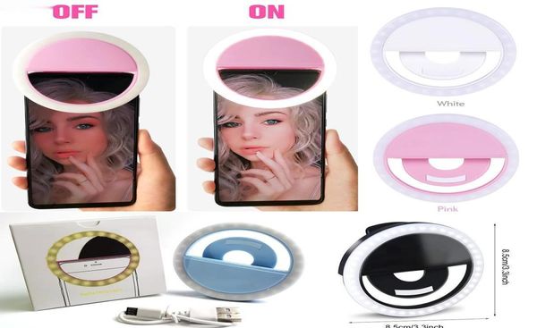 Lumiere LED Selfie Ring Light Novelty Lights Decor DECT Phone Mobile PO Night Light Right Lamp with Clip5889864