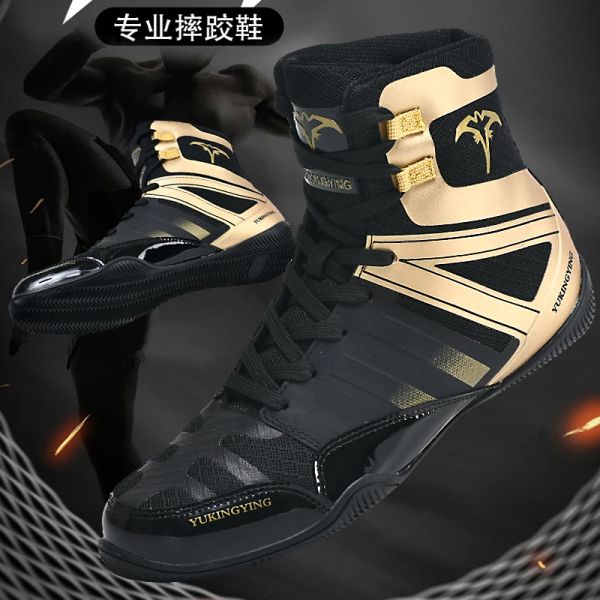 Stivali Nuovi scarpe da boxe professionali uomini Sneaker di boxe di lusso Sneaker da wrestling in peso esterno scarpe da wrestling