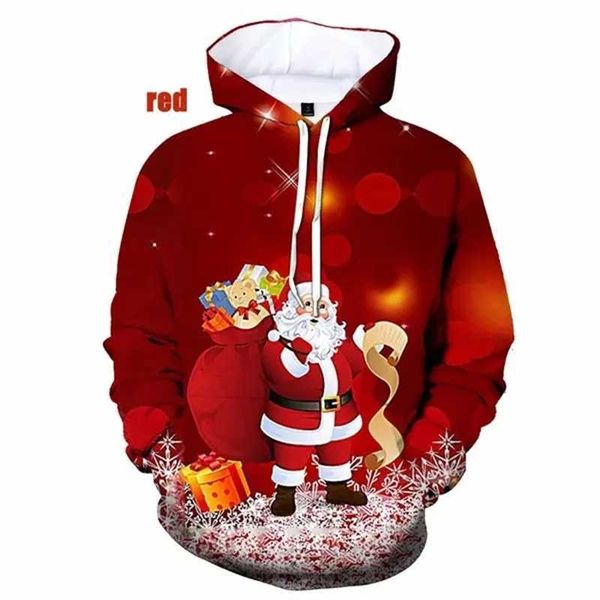 Herren Hoodies Sweatshirts 3d Weihnachten gedruckte Hoodies Weihnachten Schneemann Tier Grafik Unisex Pullovers Mode -Hoodie in Jungen Teenager Frauen Y2K Sweatshirts 240424