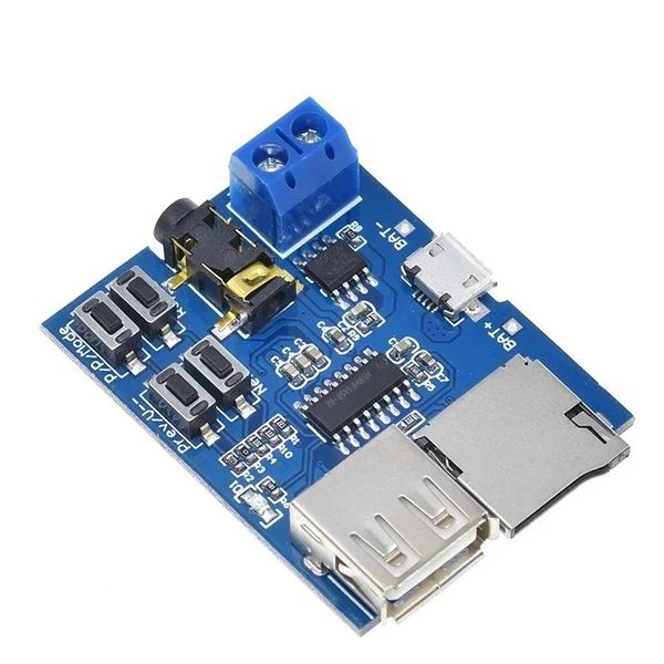 2024 MP3 Decoder Board TF Card U Disk MP3 Формат -декодер модуль Усилитель Усилитель Усиление Аудиоплеер Аудоплеер Аппаратные кабели для доски декодеров TF Card Card