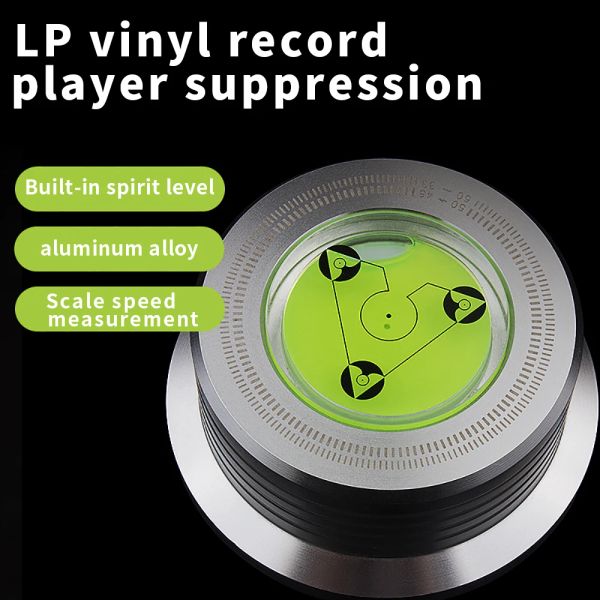 Accessori Universal 50Hz LP Vinyl Disk Disc Stabilizer Disc Tornabile con level Alluminio Peso Music Player