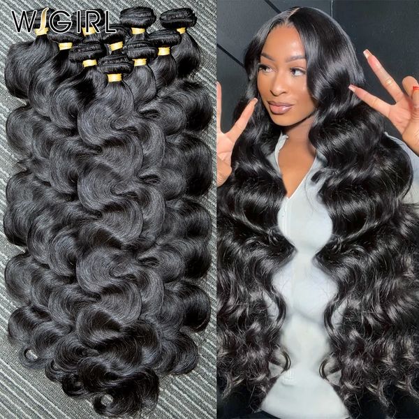 Wigirl da 30 pollici Wave Body Wate Bundle Remy Wavy Wavy Brasilian Weave 234 PC 240419