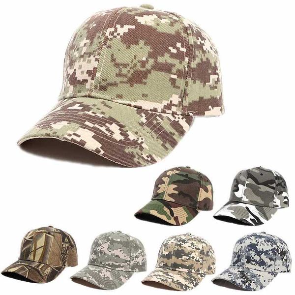 Caps de bola Bapa de beisebol ajustável Tático de verão tático Camuflagem Camuflagem Camo Airsoft HuntcamphikfishCaps J240425