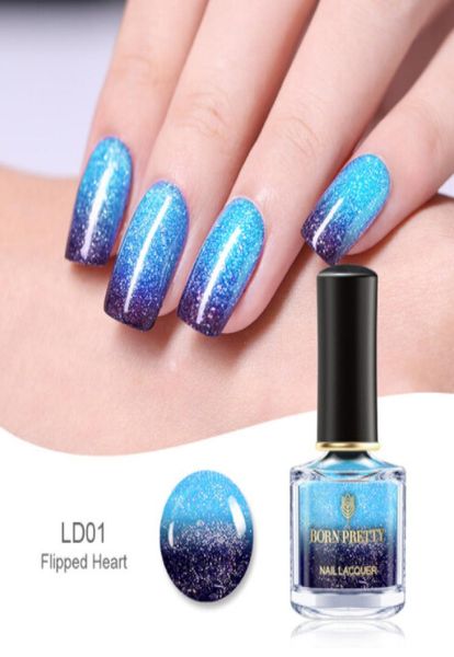 Vendi smalto per unghie termico 6 ml di temperatura colore che cambia la lacca vernice luccichio colorato polacco per nail art liquid9827852