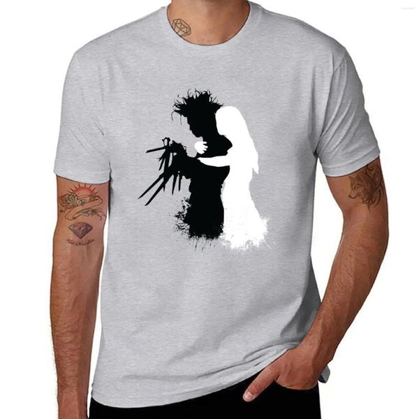 Männer Polos Edward Scissorhands-Liebe T-Shirt ästhetische Kleidung Tier Prinfor Jungen Herren Grafik T-Shirts