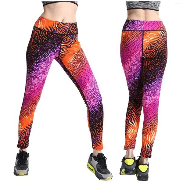 Frauenhose Gradient High Taille Stretch Sweige Strethcy Fitness Leggings Yoga Flare für Frauen Baumwolle