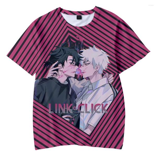 Magliette da uomo link anime click 3d stampare camicia oversize women da uomo ragazza ragazza estate manica corta maglietta grafica tees tops harajuku