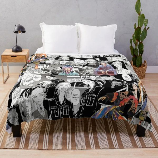 Defina os irmãos Haitani (Rindou Ran) Manga Collage Tr Throw Blanket Valentine Gift Idéias de presentes de verão Cobertores de cama