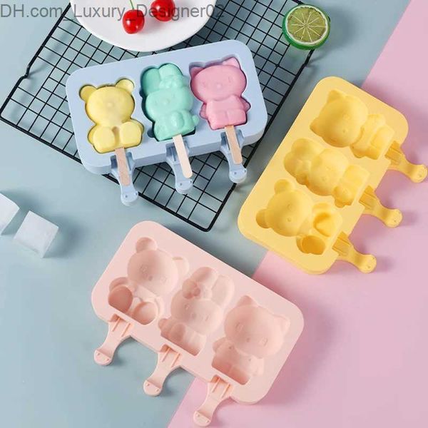 Ice Cream Tools Silicone Ice Cream Bolo de molde Diy Fabricante em forma de desenho animado Bandeja Acessórios de cozinha Q240425