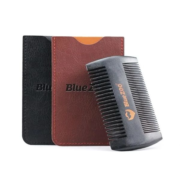 Bluezoo PU Deri sert tarak çanta kartı iş kimliği çok amaçlı cüzdan kenar kontrol hediyesi baba için
