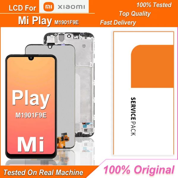 Ekranlar 5.84 '' Xiaomi için Orijinal LCD Ekran LCD Touch Screen Sayısallaştırıcı Montajı Xiaomi Mi Play M1901F9E LCD Ekran