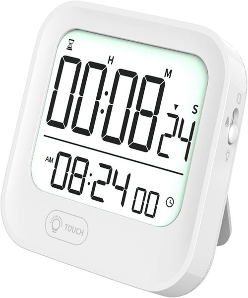 Pomodoro Interval Timer Conto alla rovescia Clock Tomato Stop Owatch White retroight8843092