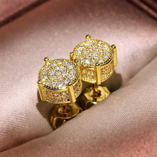 Sprudeln CZ Simuliertes Diamant Silberstolzen Ohrring Männer Gold Ohrringe Mode Hip Hop Jewelry3OOU3OOU5BIW