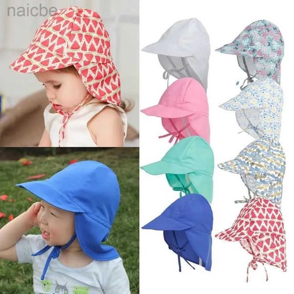 Cappelli cappelli da berretto per bambini a vite rapide Cappelli a secchio per bambini Cappello da spiaggia di spiaggia larga brime estate protezione da sole esterni cappelli da sole per esterni