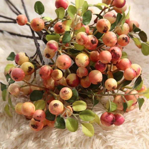 Dekorative Blumen Frucht gefälschte Berry kleine Dekoration Hochzeit Home Tisch Pflanze Anordnung Künstliche Weihnachtsschmuck Girlande Accessoires