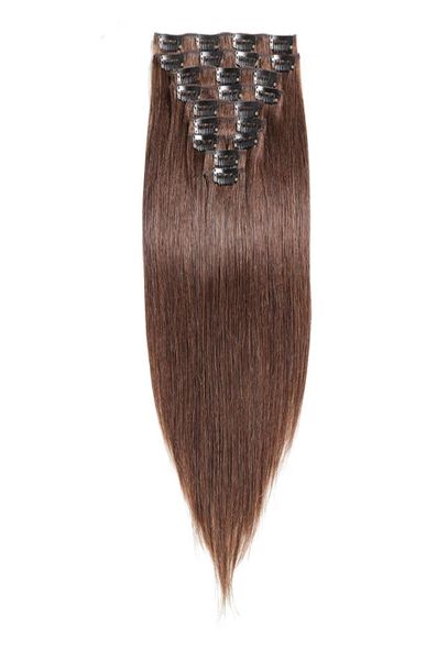 Clip in Human Hair Extensions da 100 g Macchina remy Clip in Extension 7pcs Imposta estensioni per capelli brasiliani9529611