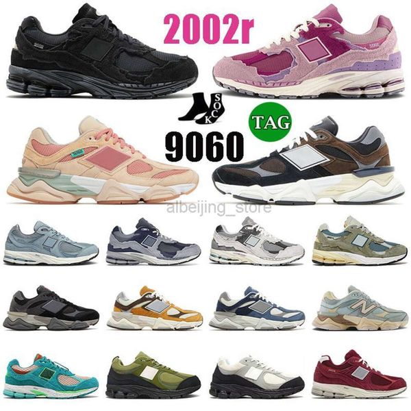 Pacote de proteção de 2002r 2002r 9060 2002r Running Shoes Designer para homens Mulheres Rosa Phantom Retro preto branco no sal marinho 2002 R Cloud Rain Cloud