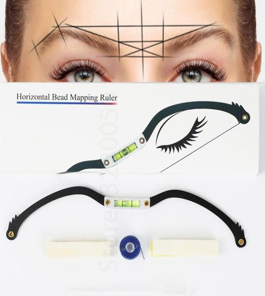 Microblading Hyebrow Ruler Mapping Kit Mapping Righe per il sopracciglia per le sopracciglia per permanente con stringa di mappatura per la sopracciglia per microShading8303664