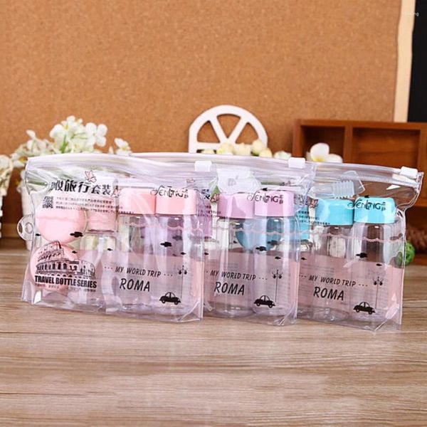 Garrafas de armazenamento 7 PCs/Definir 3 cores Travel Cosmética Viagem vazia Jar maquiagem Creme facial Drop Bottle Drop