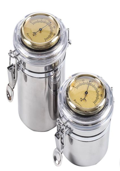 Tabaco jar charuto humidor com umidificador e higrômetro Acessórios de cigarros múltiplos de charutos case8608148