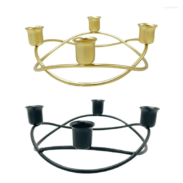 Titulares de vela nórdicos Candelador de castelas de ferro forjado Copo Velas de metal Stand para Mesa de jantar Crafts de decoração de jantar romântico