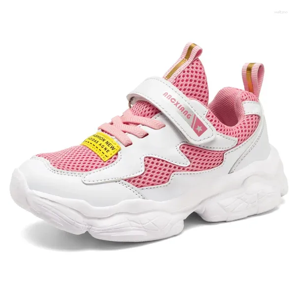 Scarpe casual per bambini sneakers ragazze sportive girl mesh luce traspirante in corsa all'ingrosso 27-38