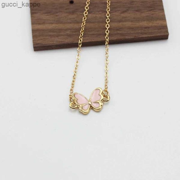 Pulseira de borboleta rosa de tendência de miçangas para mulheres simples meninas doces doces minúsculo minimalismo esmalte pulsera jóias presente de aniversário