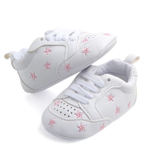 Scarpe per bambini neonati ragazzi ragazze stella heart pattern First Walkers Kids Toddlers Lace Up PU Sneakers 018 mesi2592759