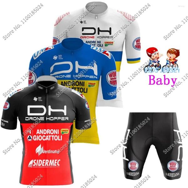 Set da corsa 2024 bambini Androni Team Ucraina ciclismo maglia set ragazzi abbigliamento per bambini abita da strada per bambini mtb ropa ciclismo maillot