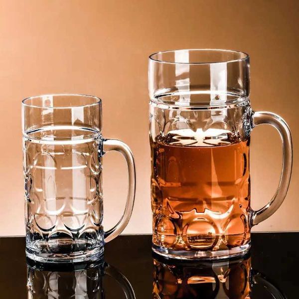 Tumblers 1pc 500ml/1000ml Creative Transparent Water Cup de grande capacidade de caça anti-queda de cerveja em casa suco de café canecas de café H240425