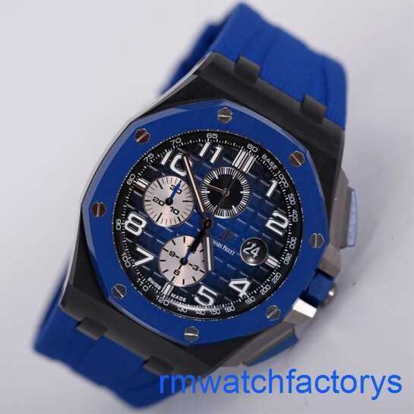 AP Athleisure Запястье Смотреть Royal Oak Offshore 26405ce Мужские часы Черный керамический синий градиент.