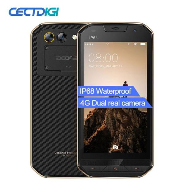 Doogee S30 IP68 Smartphone à prova d'água 5580mAh Charge rápido 50quot MT6737 Android 70 2GB RAM 16GB ROM 8MP Impressão digital Mobile PH3604348