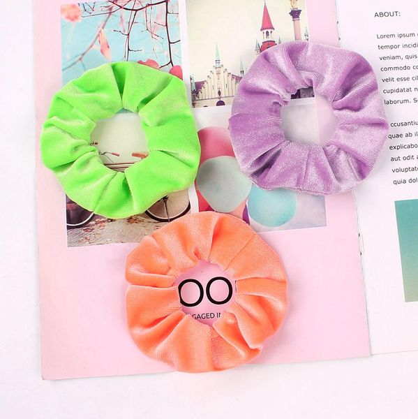 Scrunchie Stretch Head Bandı Scrunchies Kadın Elastik Saç Bantları Bağlar Kızlar Neon Velvet At kuyruğu Sahipleri Saç Bandı Aksesuarları 20PCS 2397879