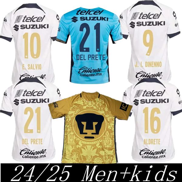 2024 2025 Mexiko Herrenfußball -Trikot -Club Unam Cougar J. I. Dinenno E.salvio del Prete A. Ortiz 24 25 Home Away 3. Football -Hemden Erwachsene Uniformen