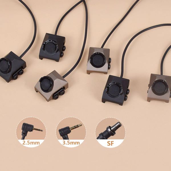 Luzes Tactical Metal Button Hot Button Switch Remoto para SF M300 M600 Lanterna DBALA2 PEQ15 Switch a laser de 2,5 mm de 3,5 mm