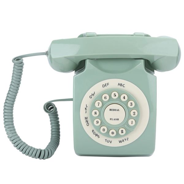 Acessórios Retro Vintage Telefone antigo European antiquado Desktop telefones com fio Telefone líquido para negócios de escritório em casa