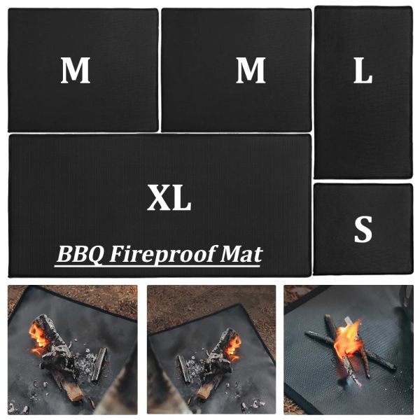 Mat Outdoor Camping Camping Piquenique de piquenique de piquenique churrasqueira retardadora de protetora Mat Silicone revestido de fogo