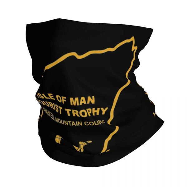 Mascheri per la faccia di moda Gaiter Neck The Isle of Man Tt Bandana Copertura per moto stampato Motociclo Stamping Balaclavas Maschera Scarf Scarpa Scarpa Outdoor Sports Offortena Y240425