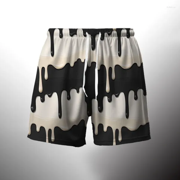 Shorts maschile Graffiti Paint 3D Stampato Summer Art Abstract Stampa Casual Comfort Outdoor Sports