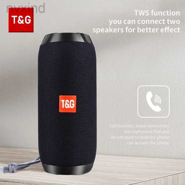 Портативные динамики TG117 Bluetooth -динамики Портативная беспроводная звуковая коробка на открытом воздухе водонепроницаемые стерео -воздушные опоры TF Radio D240425