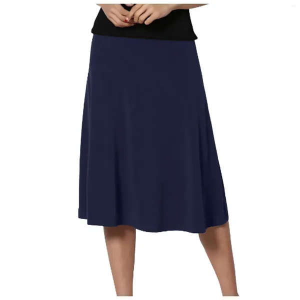 Gonne femminili flare leggera femminile Midi tira sulla gonna di chiusura S XXL