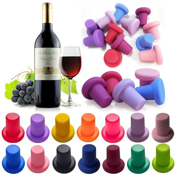 Bolsa de cerveja reutilizável de vinho de vinho tinto de silicone Stoppers de bebidas de champanhe capa do selador de champanhe mantém o armazenamento fresco de garrafas de vinho selado ferramentas T9i002625