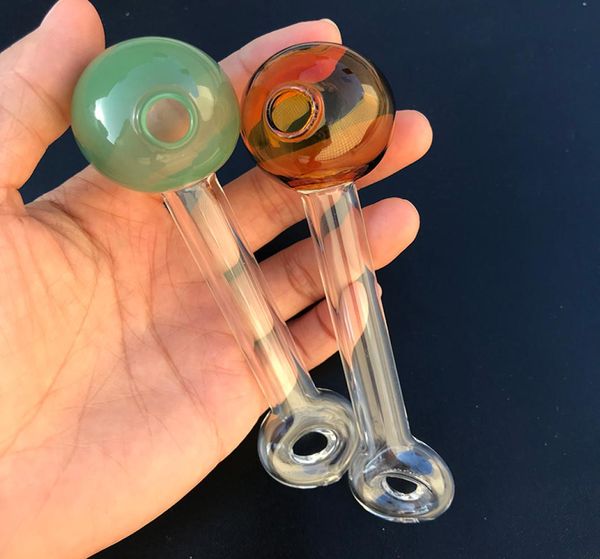 Pipes de queimador de óleo pyrex de alta qualidade ervas secas tubs manuais dab plataformas fumando narguilé shisha1044744