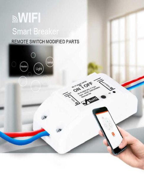 1PCS Smart Light Switch Diy WiFi Smart Light Switch Tuyasmart Life App Controle remoto sem fio Trabalho com Alexa Google Home7960607