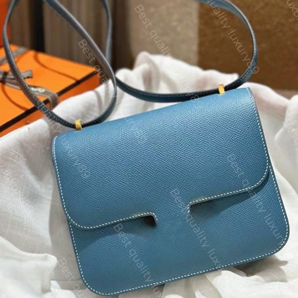 19A Designer Handtasche Umhängetasche Clamshell -Geldbörse Klassische Marke Top Epson Leder Messenger Bag Kupferguss -Hardware Made Crossbody Tasche