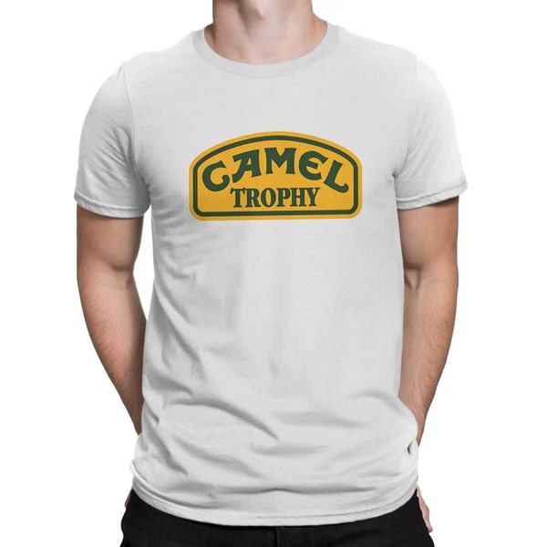 T-shirt maschile cammello trofeo (2) maglietta grafica uomini tees abbigliamento estivo poliestere maglietta a equipaggio t240425