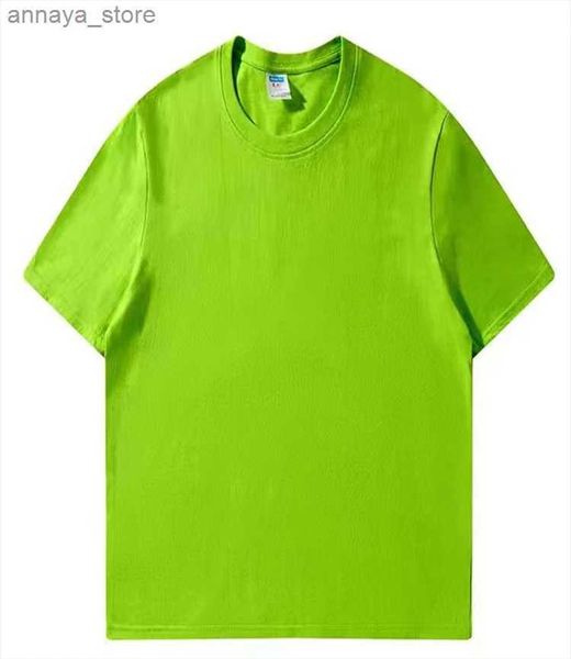 Camisetas de camisetas de várias cores de algodão puro de manga curta para homens e mulheres combinando casas de casal para a pele e camisa de base