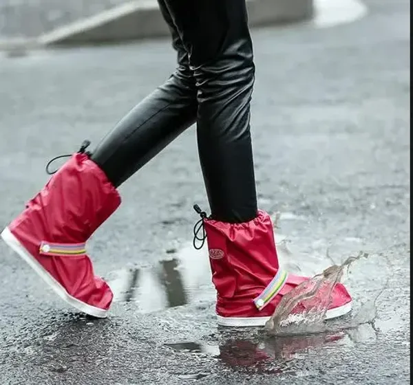 Botas sapatos de chuva à prova d'água cobrem calçados de chuva reutilizáveis de chuva à prova d'água, capa de calçados de chuva reutilizáveis